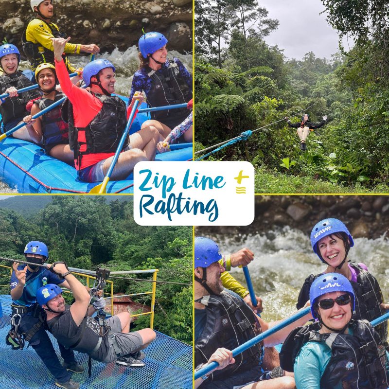 Zipline and rafting