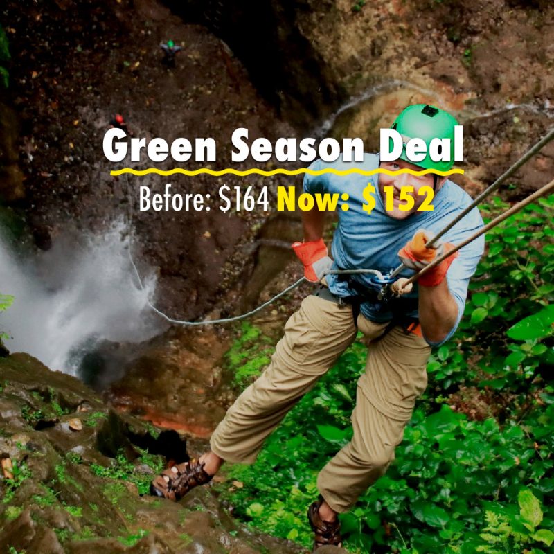 waterfall rapelling in la fortuna costa rica